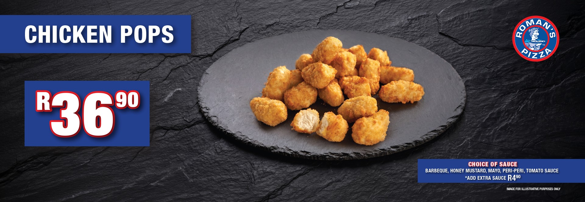 Bite-sized, crispy and packed with flavour 🔥 Our Chicken Pops are the perfect snack for any craving. Grab yours for only R36.90 and pair them with your favourite dipping sauce! 😋